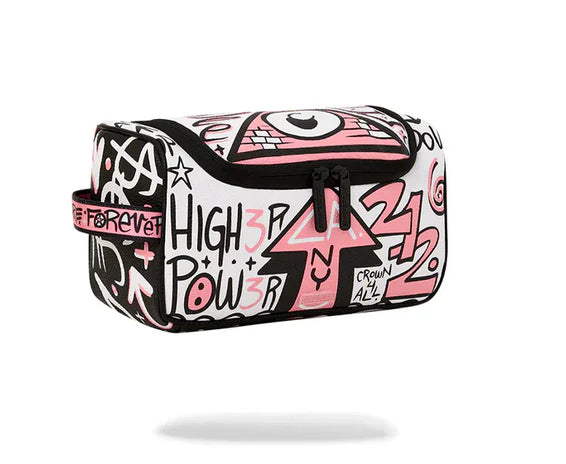 Toiletry Print Rose/Noir/Blanc