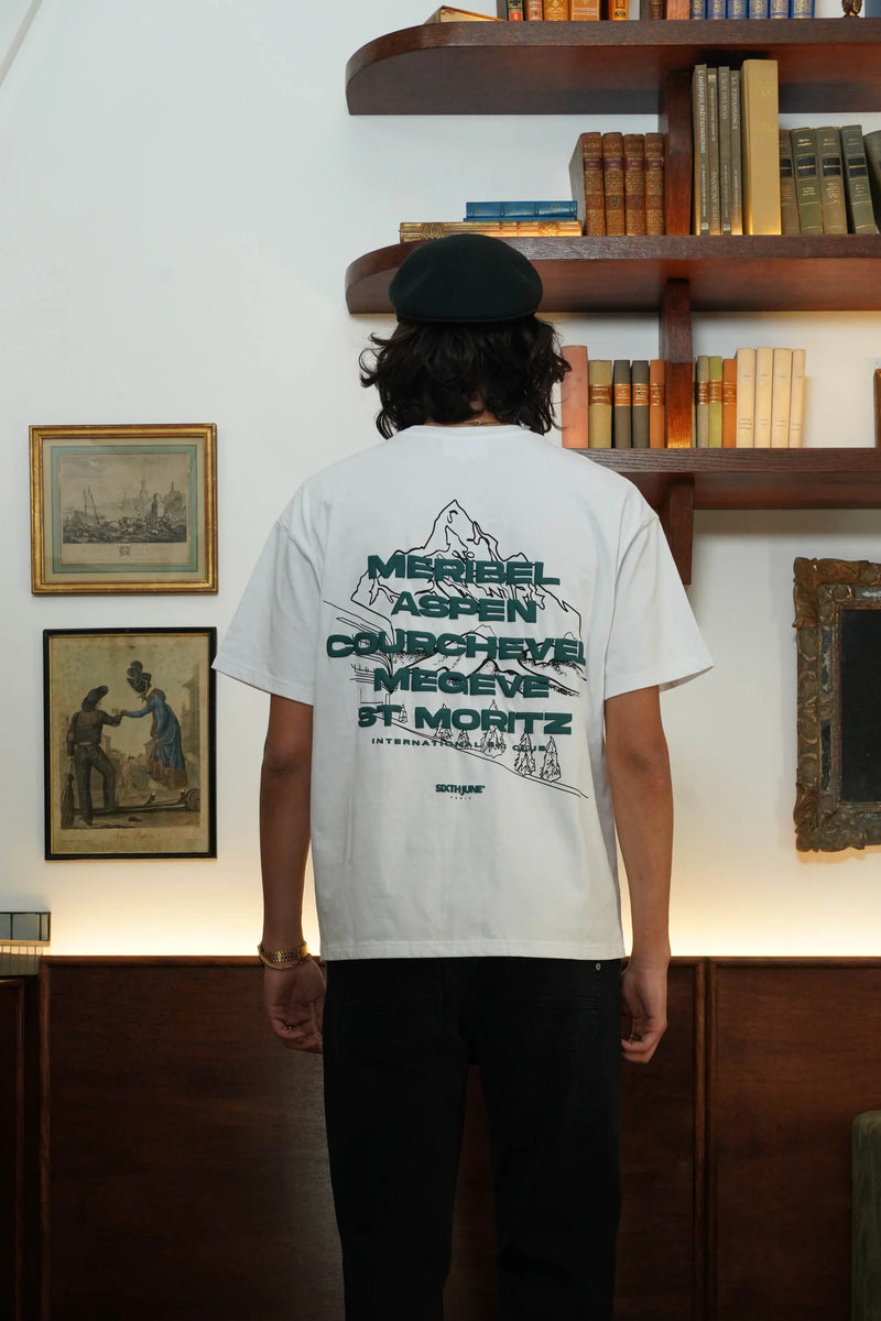 T-shirt Station Ski Blanc
