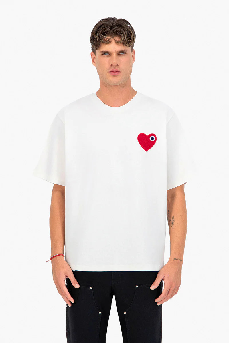 T-shirt Coeur Blanc