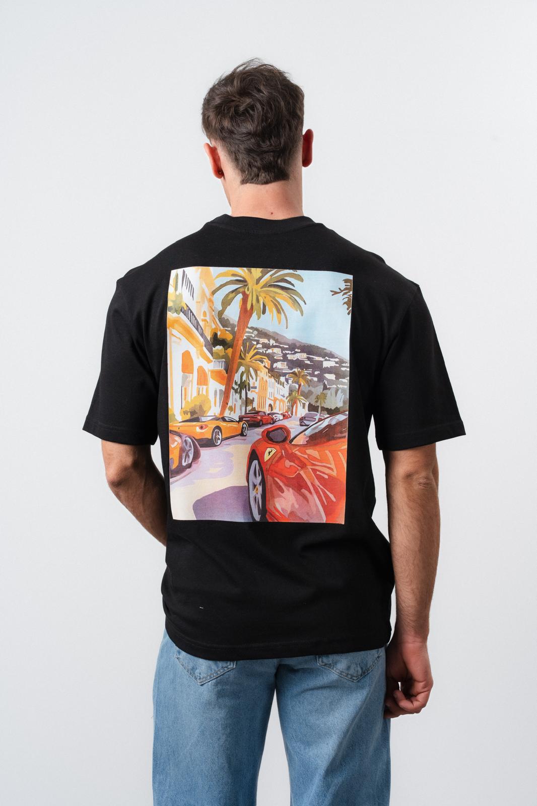 T-shirt Ferrari Bleu/Rose