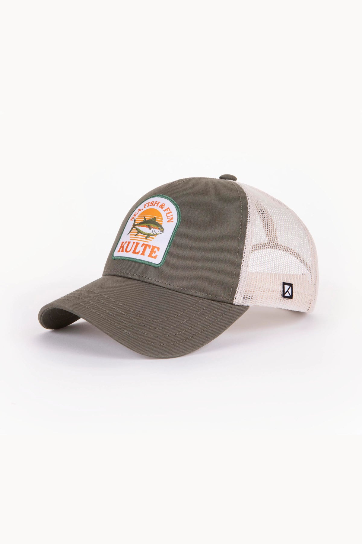 Casquette Trucker Fish Fun Kaki
