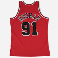 Maillot NBA Dennis Rodman Chicago Bulls 97-98 Rouge