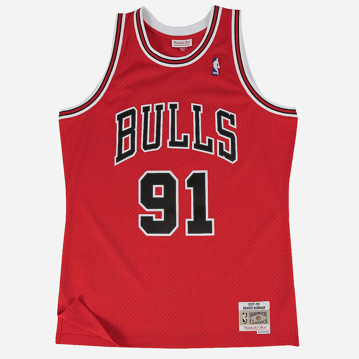 Maillot NBA Dennis Rodman Chicago Bulls 97-98 Rouge