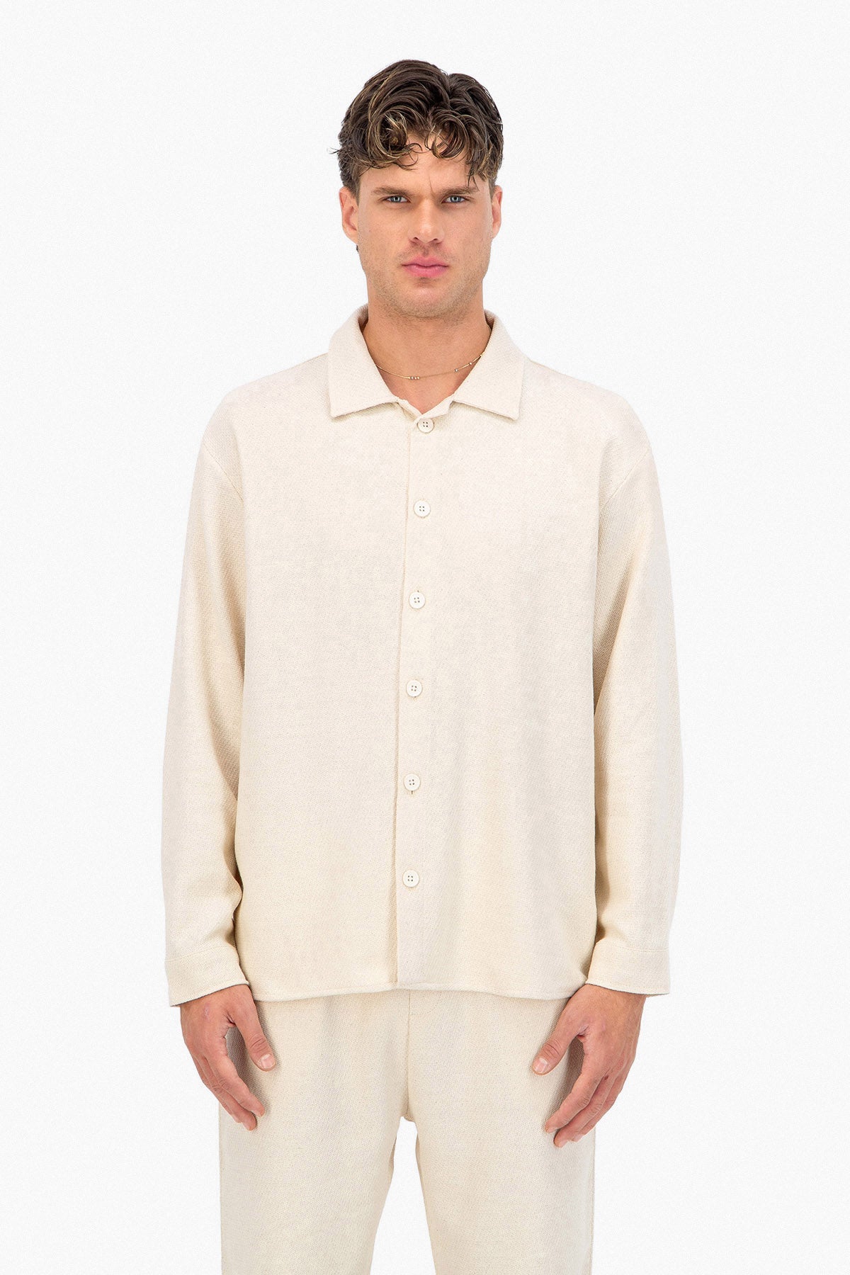 Chemise Adj Jacquart Beige
