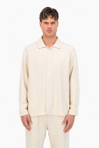 Chemise Adj Jacquart Beige