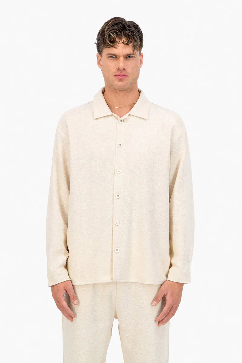 Chemise Jacquart Kaki/Beige/Noir