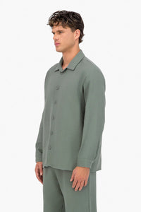 Chemise Jacquart Kaki/Beige/Noir