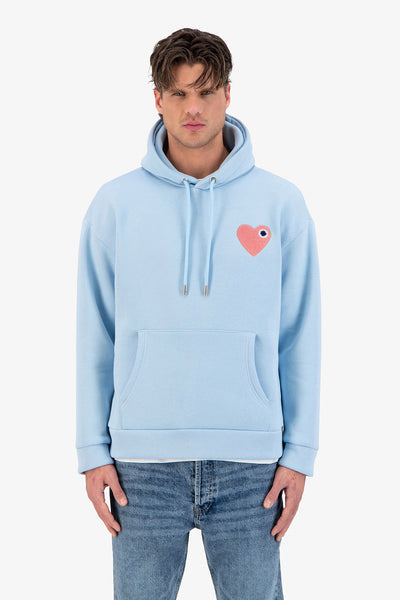 Hoodie Cœur Bleu/Marron/Noir