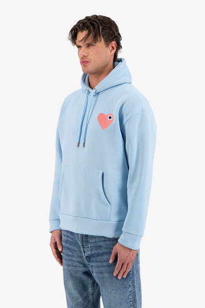 Hoodie Cœur Bleu/Marron/Noir
