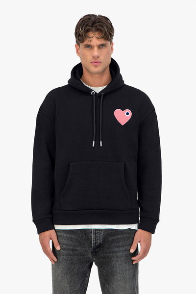 Hoodie Cœur Bleu/Marron/Noir