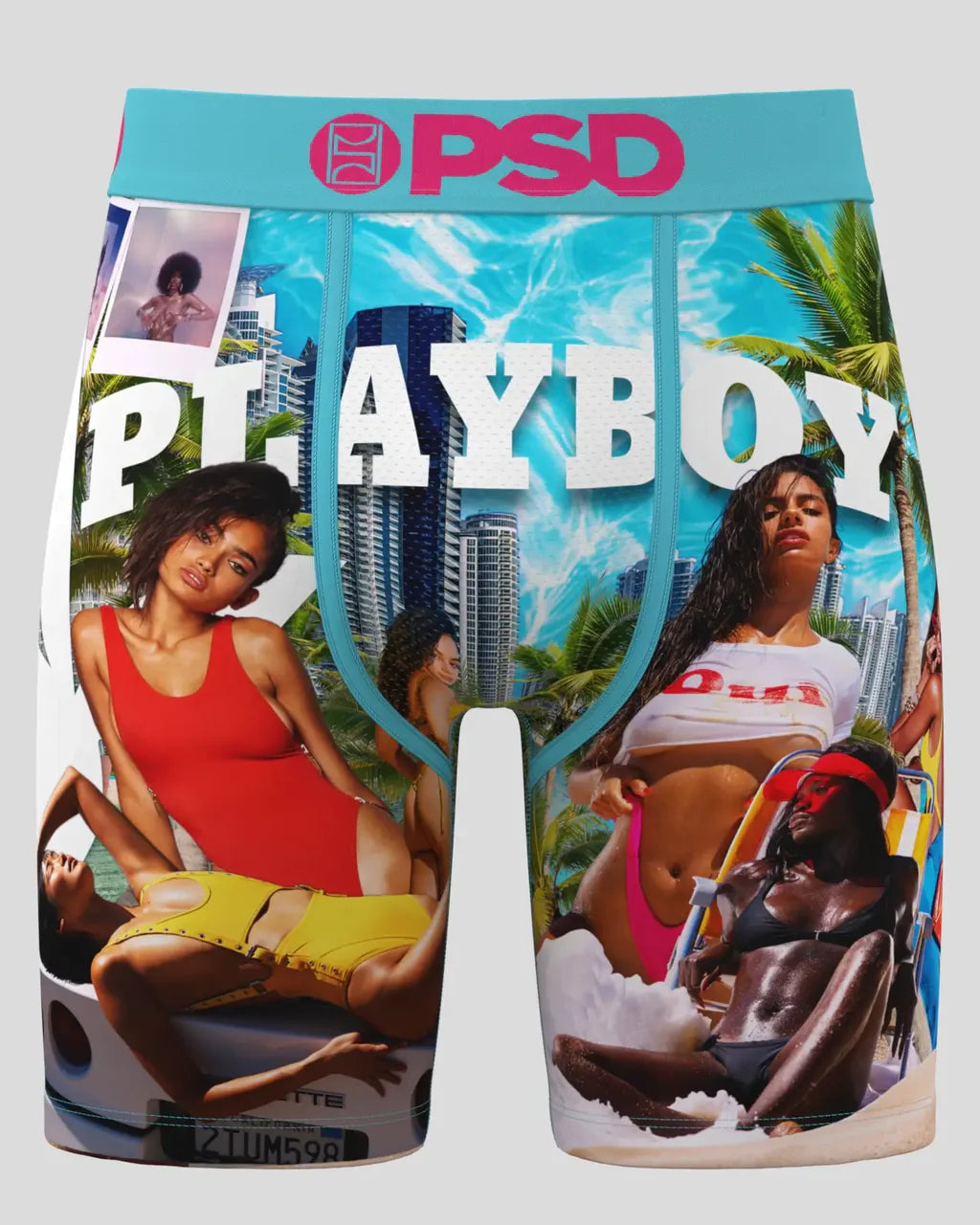 Boxer Playboy Flamingo Bleu