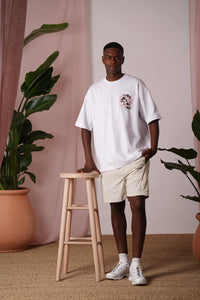 T-shirt Flower Blanc