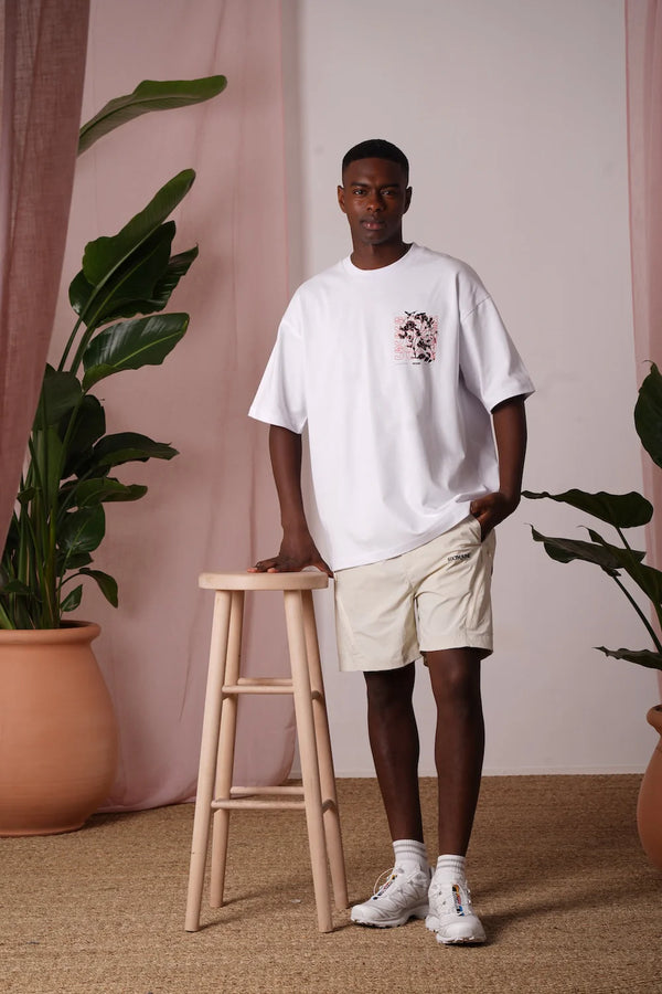 T-shirt Flower Blanc