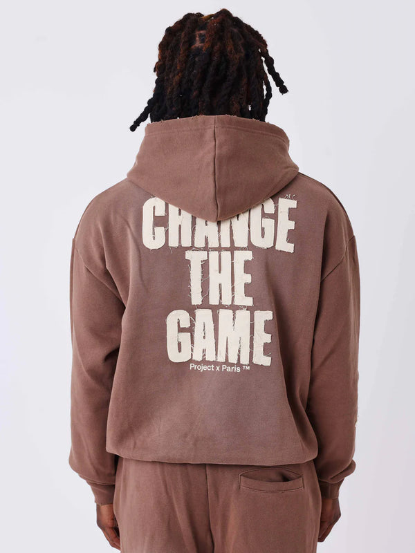 Hoodie Change The Game Marron
