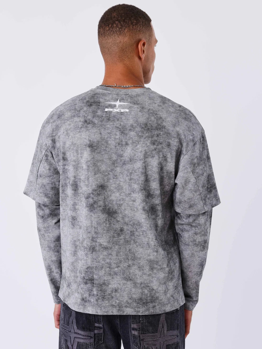 T-shirt Change The Game Long Gris/Blanc
