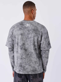 T-shirt Change The Game Long Gris/Blanc