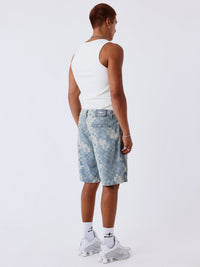 Short en Jean Damier Bleu