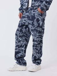 Jean Regular Jacquart Denim Print Bleu
