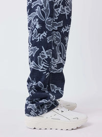 Jean Regular Jacquart Denim Print Bleu