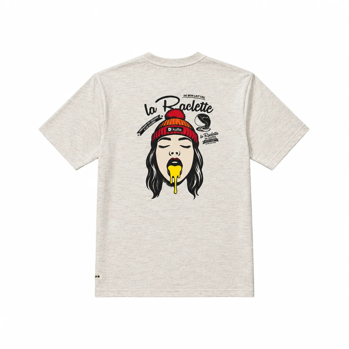 T-shirt Raclette Chiné Blanc