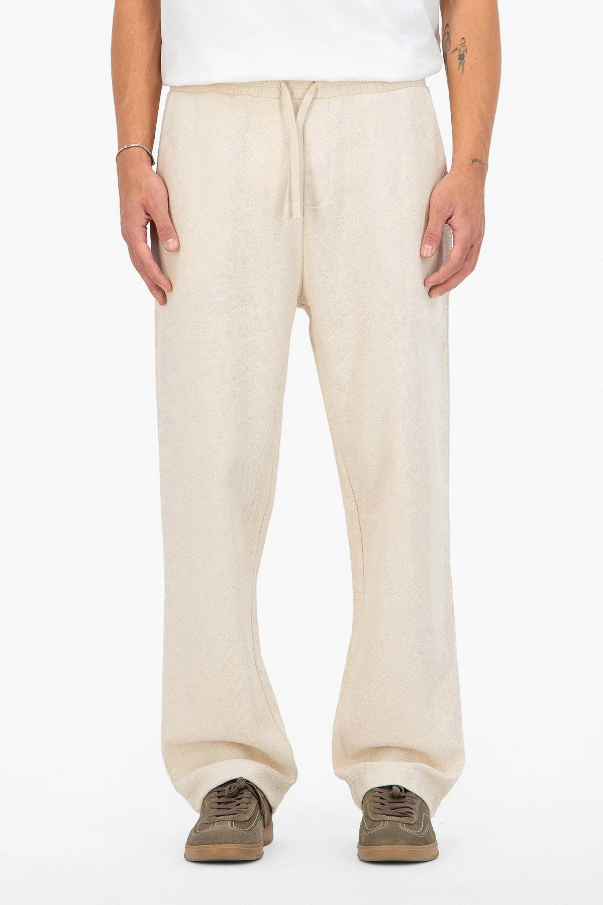 Pantalon Adj Jacquart Beige
