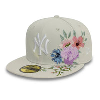 Casquette 59Fifty New York Yankees Floral Beige