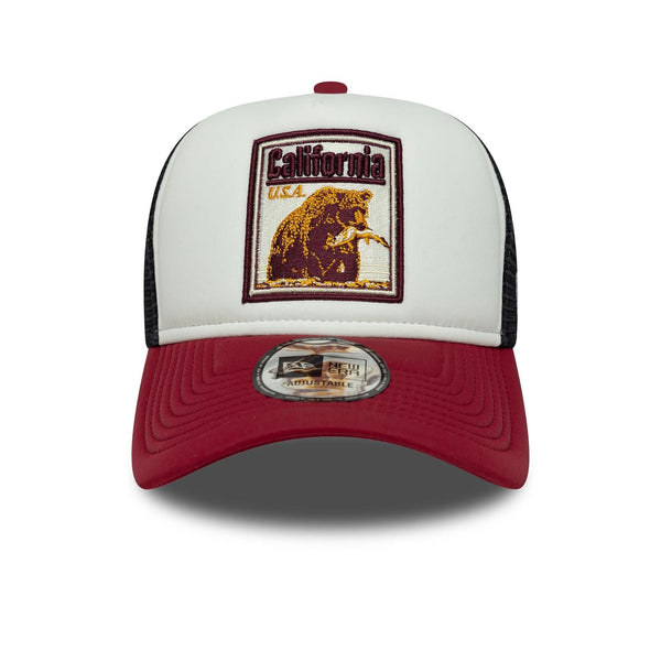 Casquette Trucker Patch California Blanc/Rouge/Noir