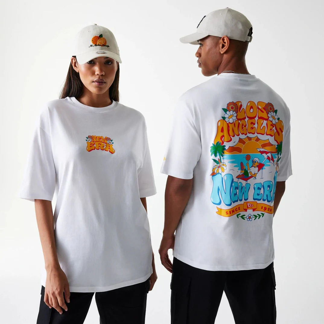 T-shirt Graphic Summer Blanc