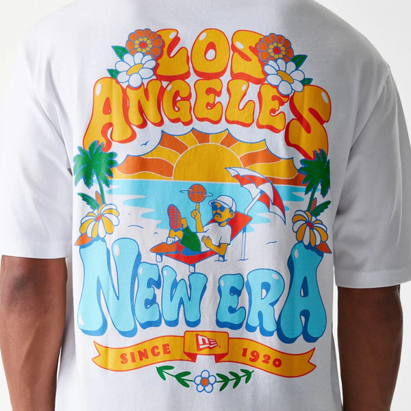 T-shirt Graphic Summer Blanc