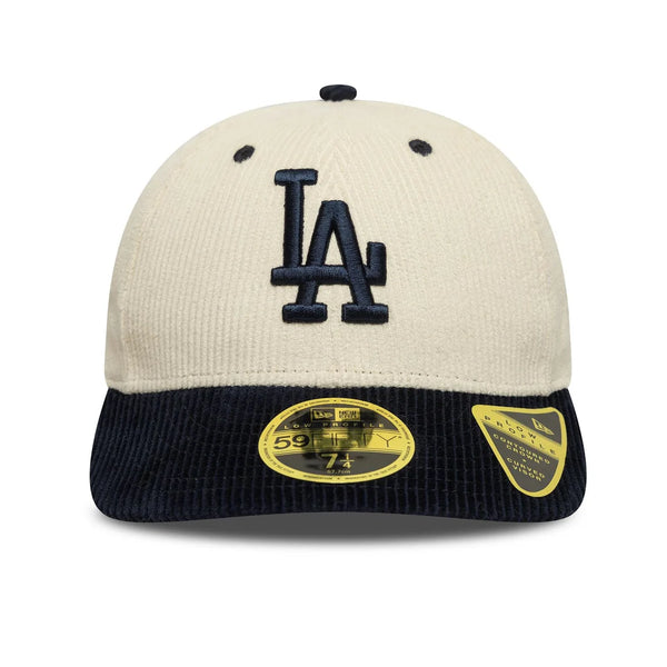 Casquette 59Fifty LA Fitted Low Cord Creme/Marine