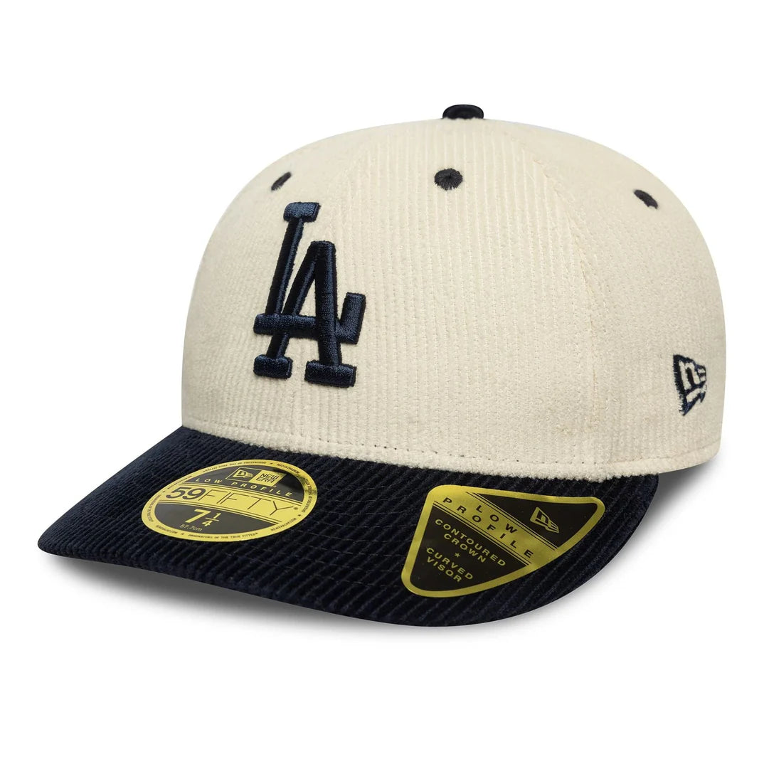 Casquette 59Fifty LA Fitted Low Cord Creme/Marine