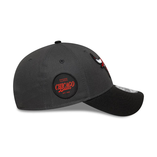 Casquette 9Forty Chicago Bulls Patch Gris/Noir