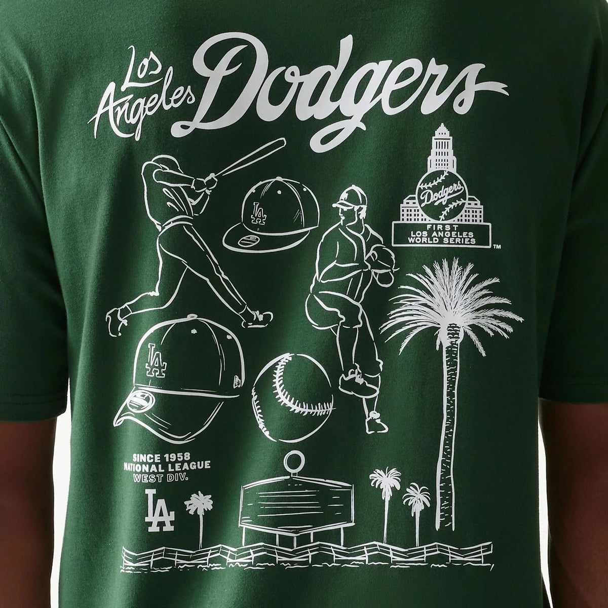 T-shirt New Era Los Angeles Dodgers Vert