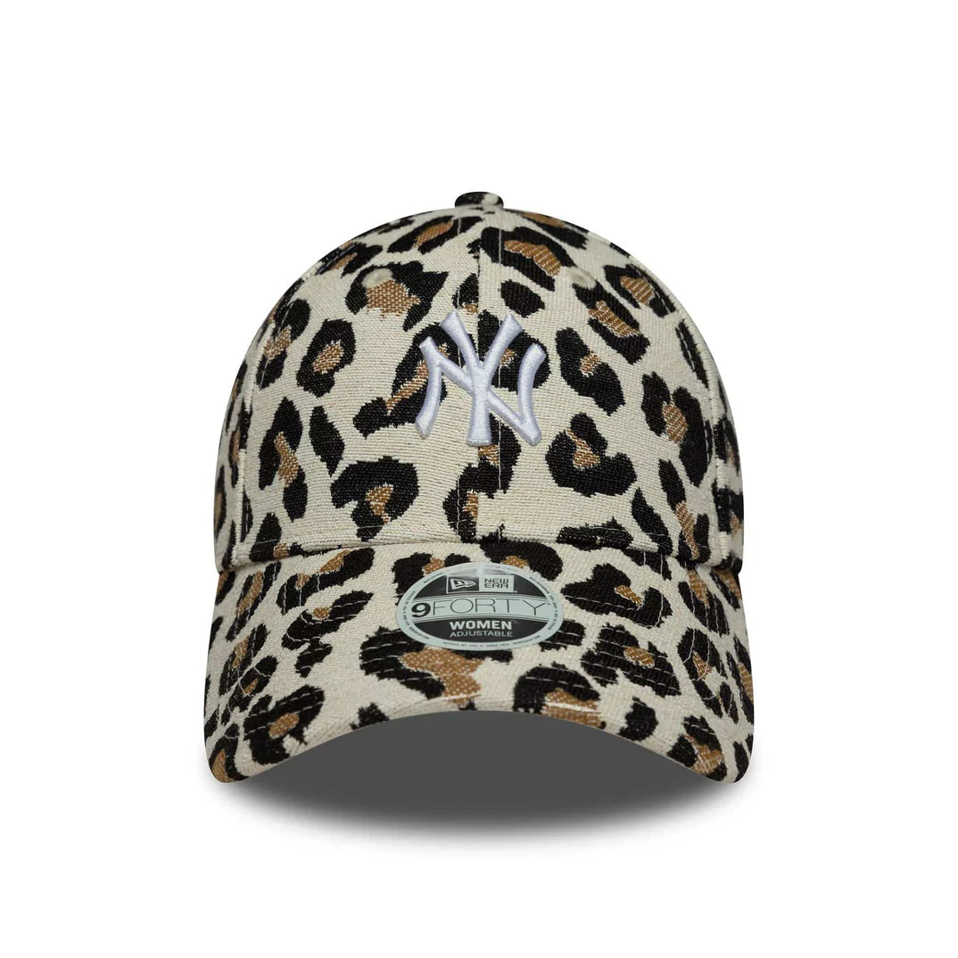 Casquette 9Forty New York Yankees Femme Léopard Beige