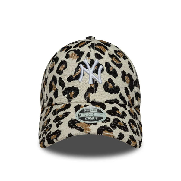 Casquette 9Forty New York Yankees Femme Léopard Beige