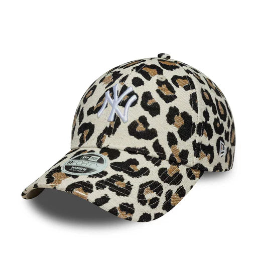 Casquette 9Forty New York Yankees Femme Léopard Beige