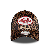 Casquette New Era Trucker Femme Leopard Velours
