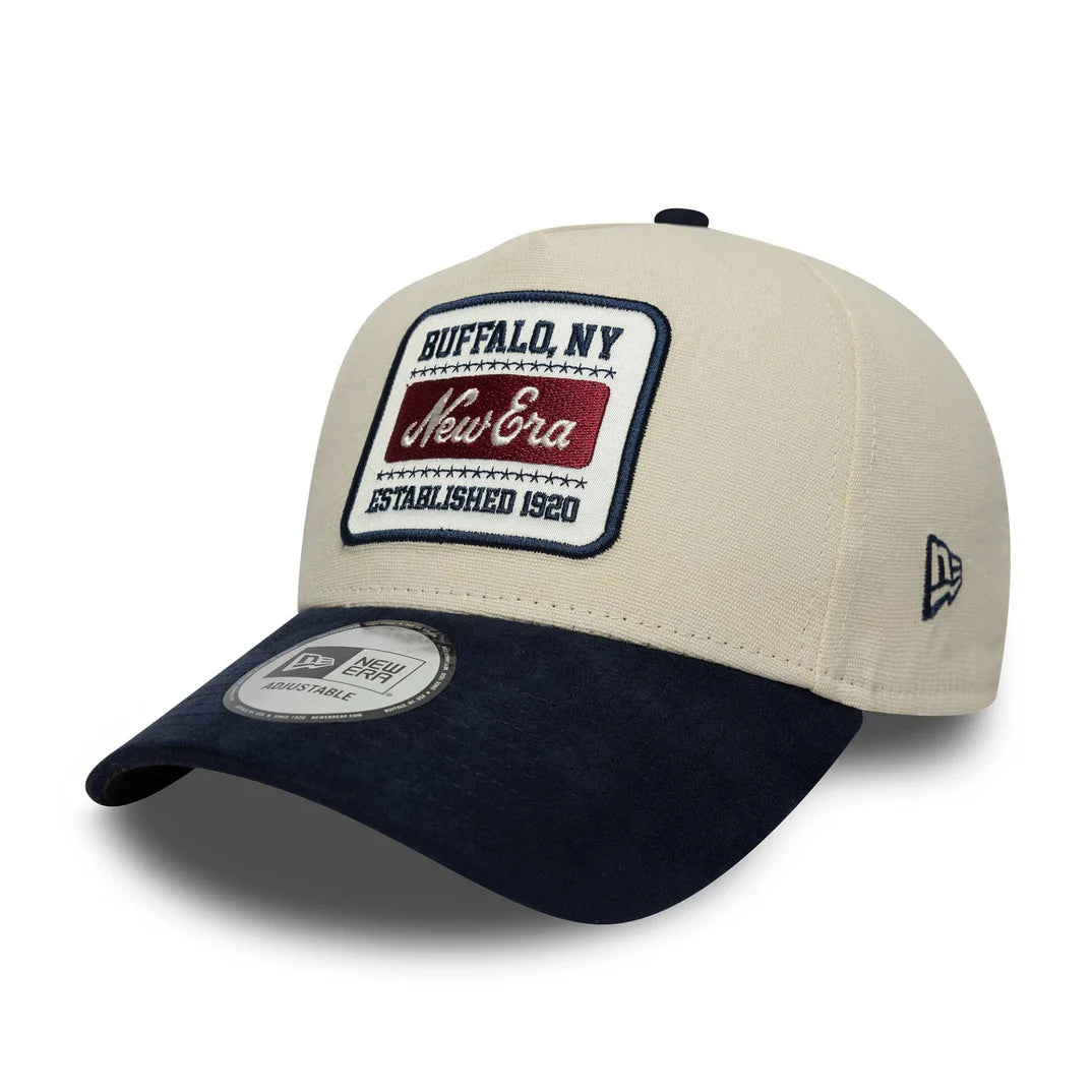 Casquette A-Frame New Era Buffalo Crème/Marine