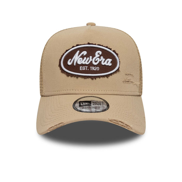 Casquette Trucker New Era Oval Destroy Beige