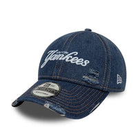 Casquette New Era 9Twenty Denim Destroy Bleu