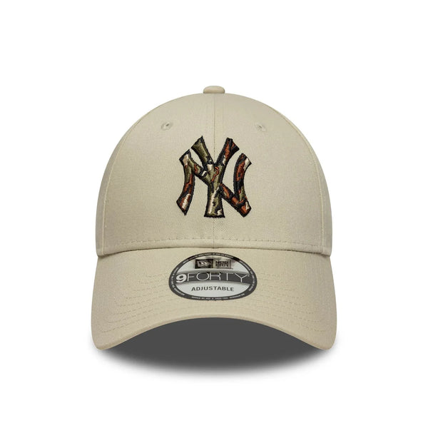 Casquette 9Forty New York Yankees Logo Camo Beige