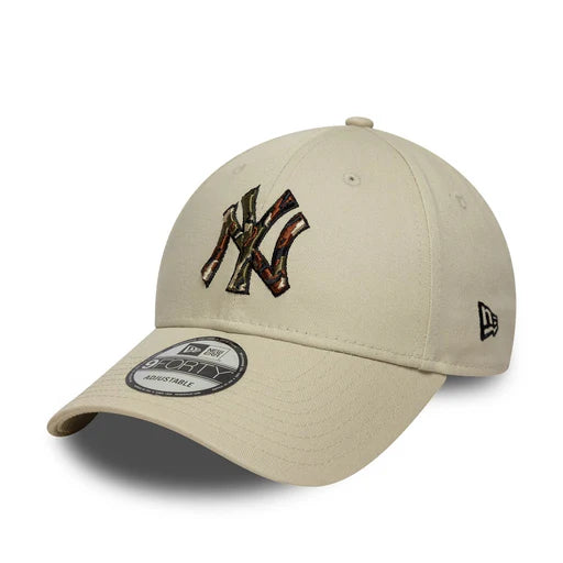 Casquette 9Forty New York Yankees Logo Camo Beige