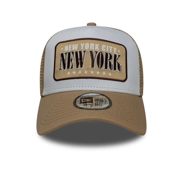 Casquette Trucker New Era City Beige/Blanc