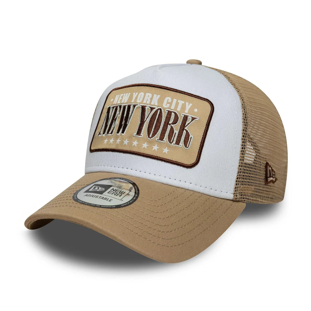 Casquette Trucker New Era City Beige/Blanc