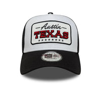 Casquette New Era Trucker Austin Texas Blanc/Noir