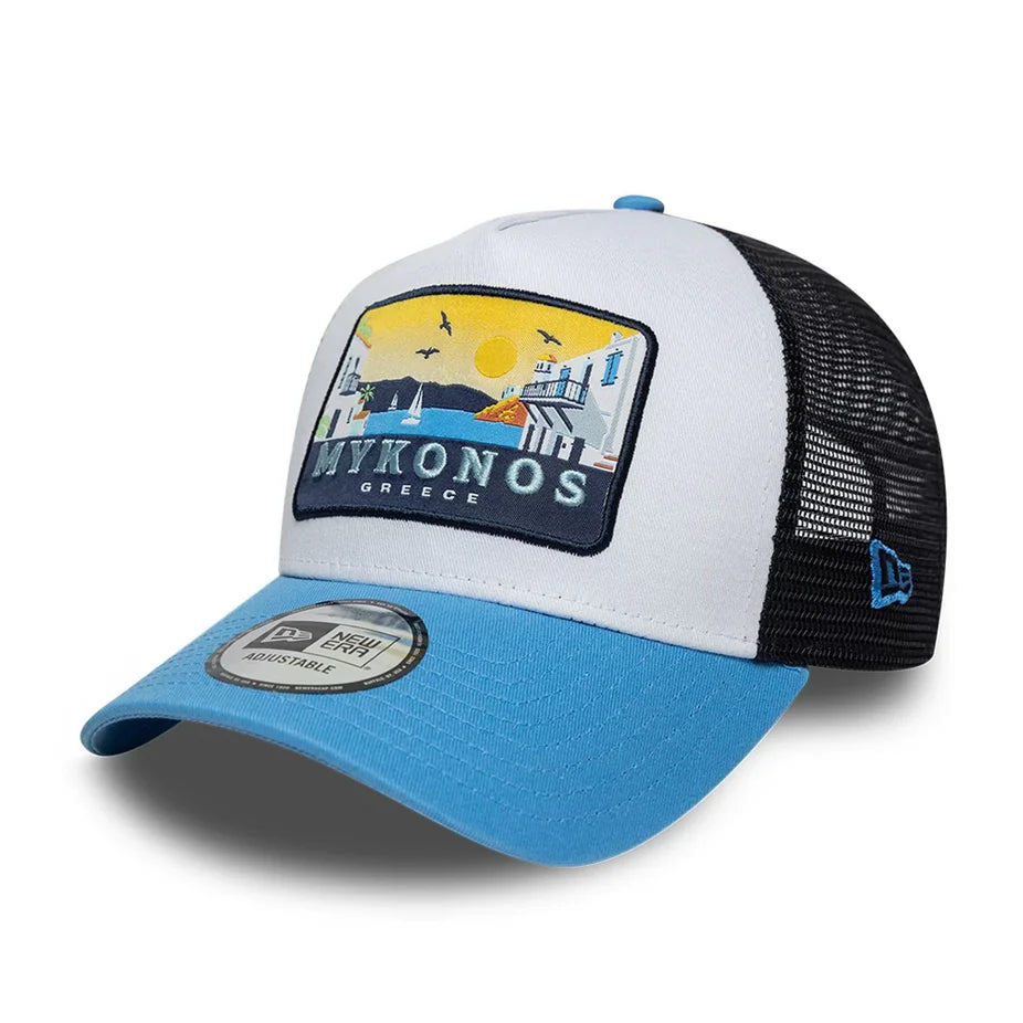Casquette Trucker Mykonos Blanc/Bleu