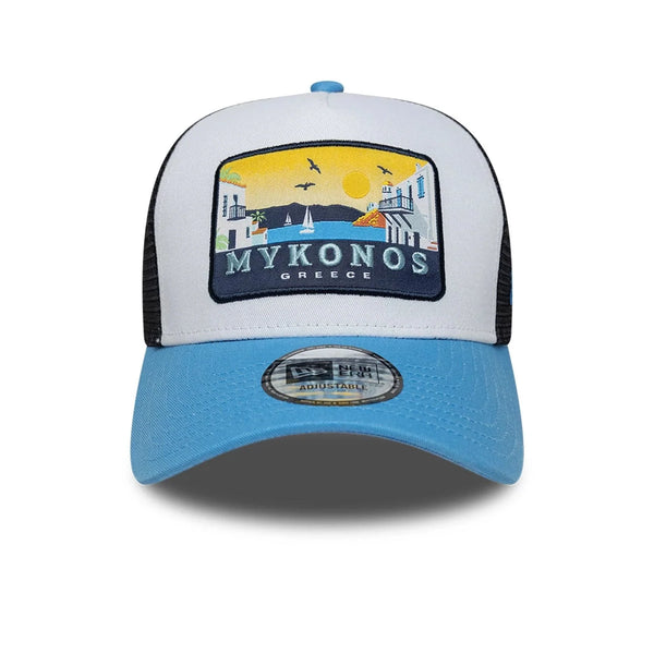 Casquette Trucker Mykonos Blanc/Bleu
