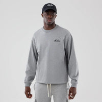 Sweat-shirt Basic Over Gris/Noir