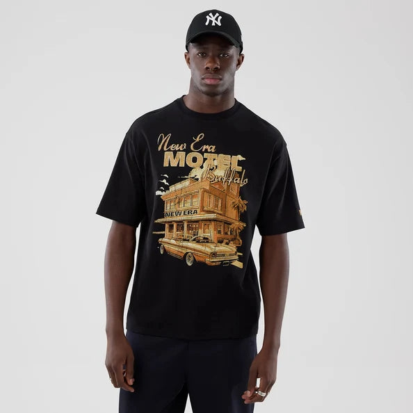 T-shirt Motel Vintage Noir