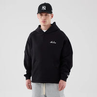 Hoodie Basic Over Noir/Gris